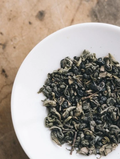 Chá Verde Gunpowder Especial - Folhas